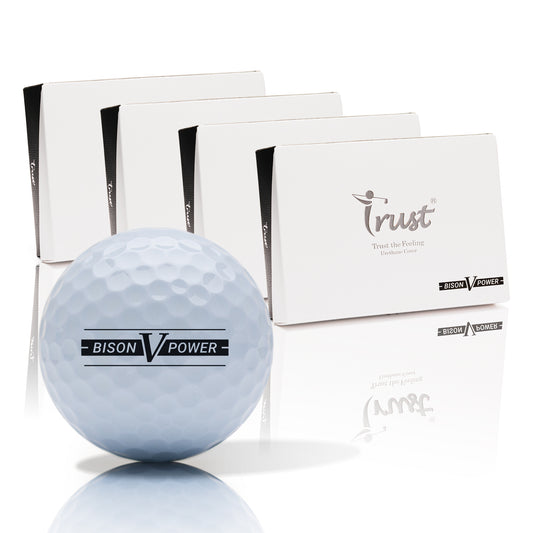Trust Golf Balls Bison V Power – Pour golfeurs ambitieux : distance maximale <169 km/h, boîte de 48